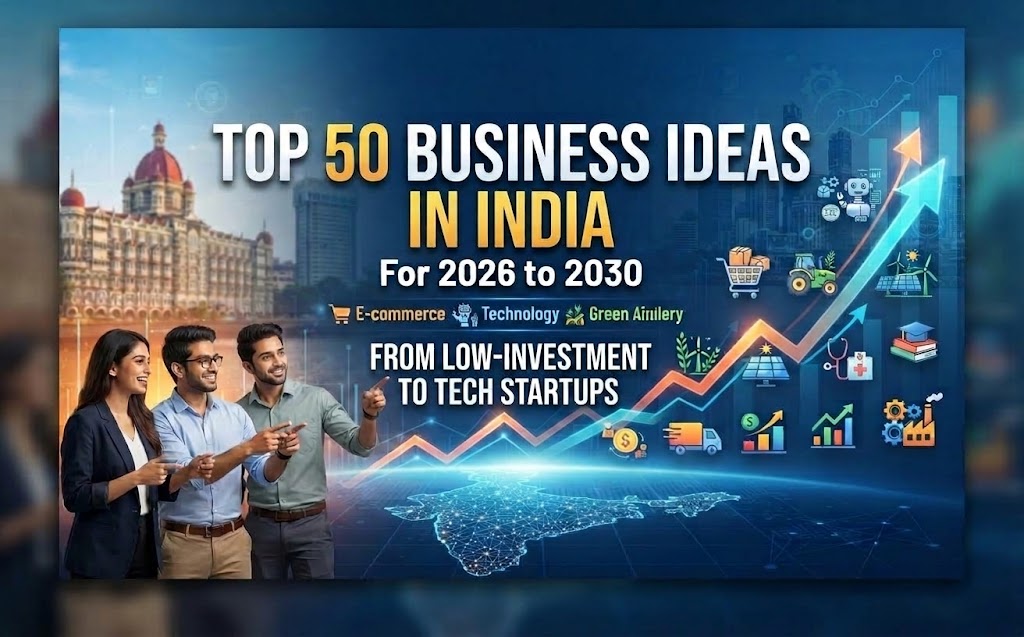 Top 50 Business Ideas in India for 2026 to 2030: From Low-Investment to Tech Startups